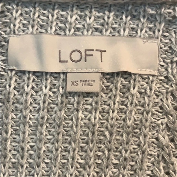 Loft - xs - gray knit open front sweater - Picture 2 of 4